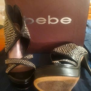 Stunning Studded Bebe Platform Heels